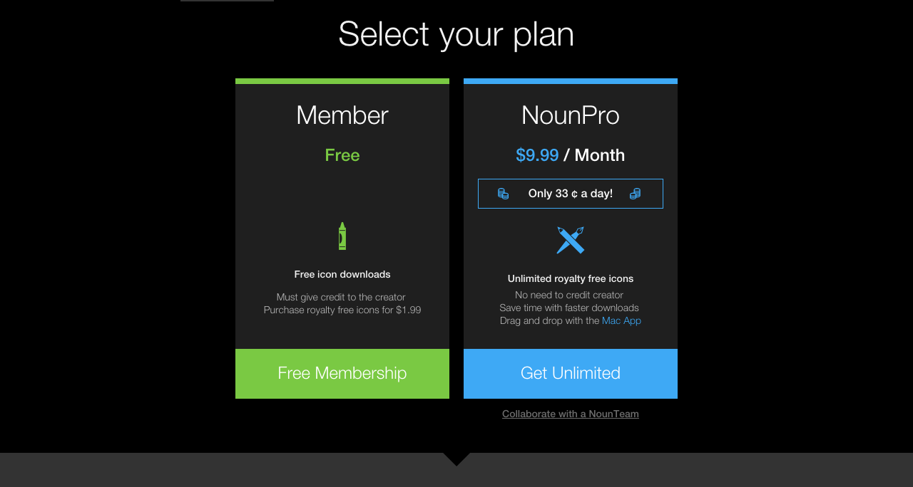 Noun Project Website_Pricing
